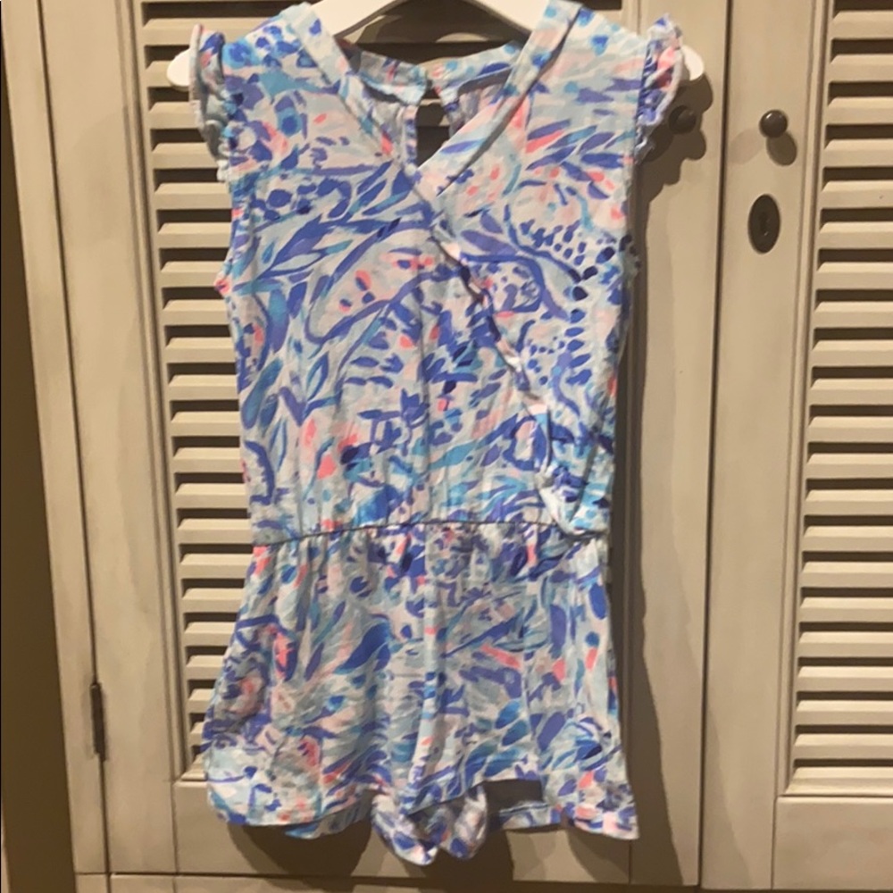 Lily girls romper with keyhole back